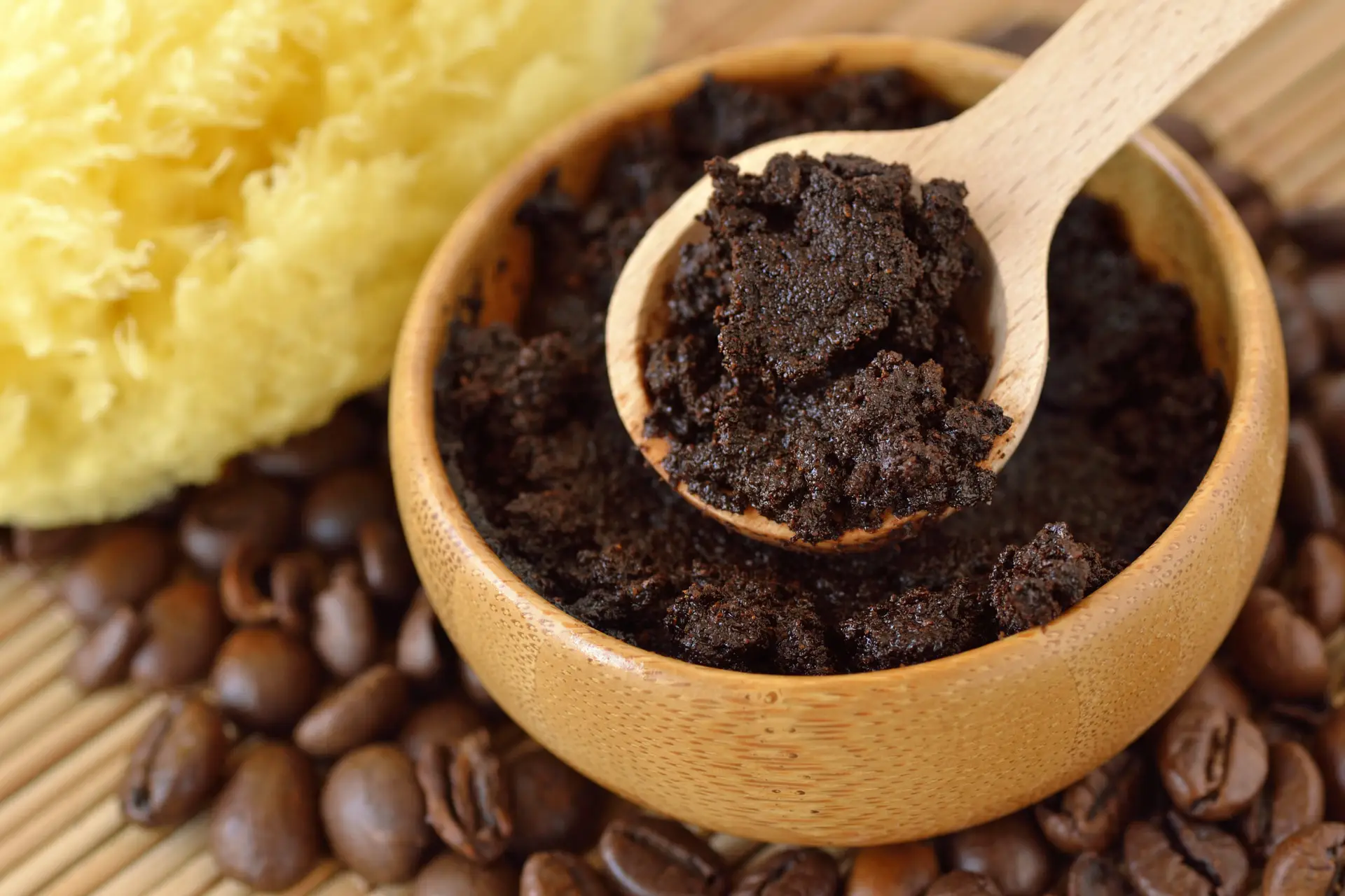 coffee scrub in a bowl