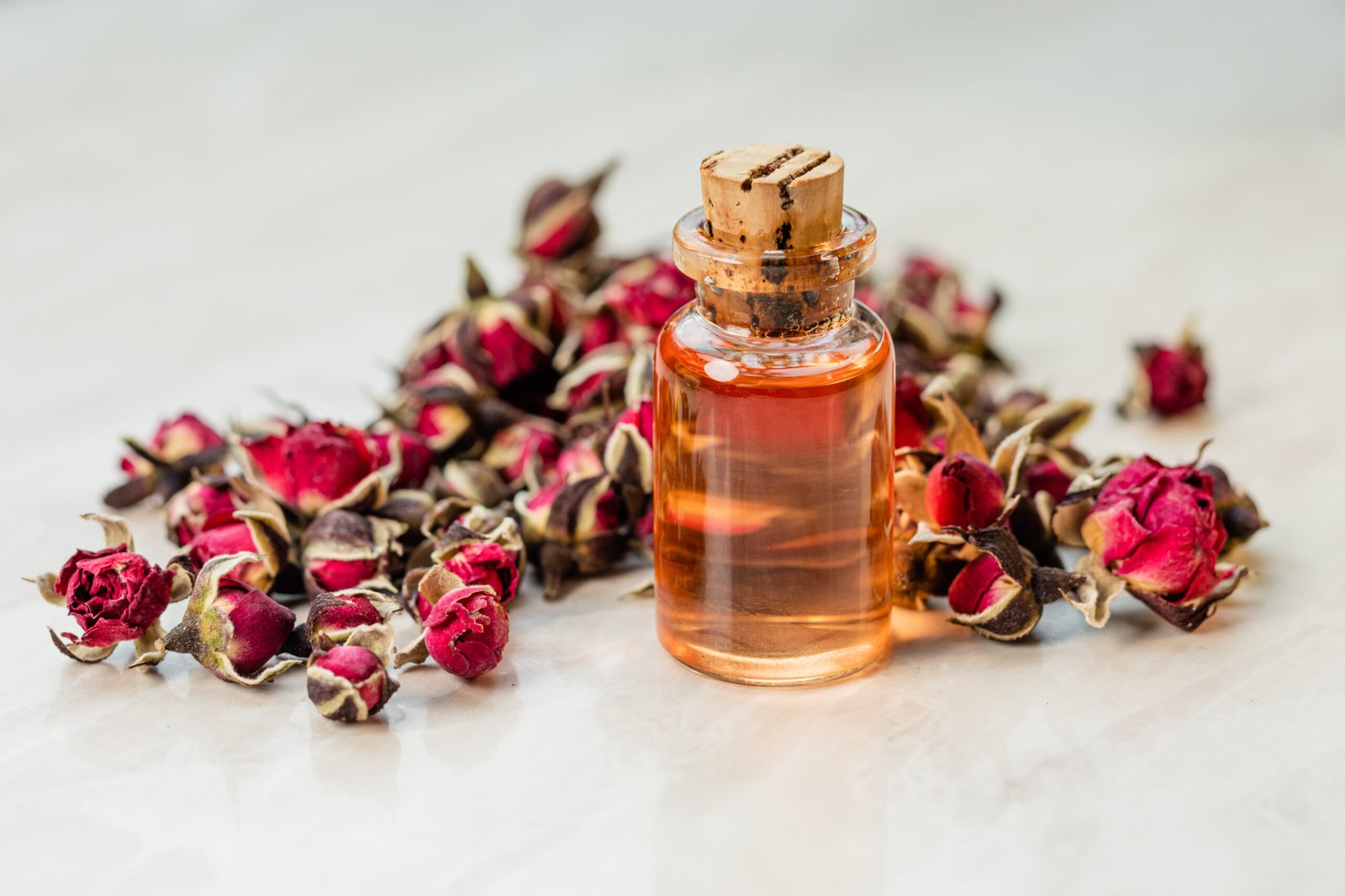 Rose buds and rose oil